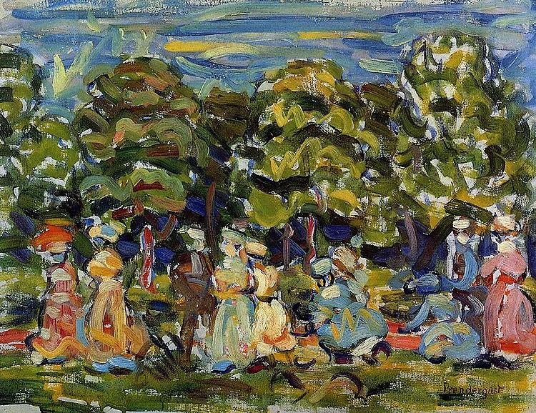 Maurice Prendergast Summer in the Park Sweden oil painting art